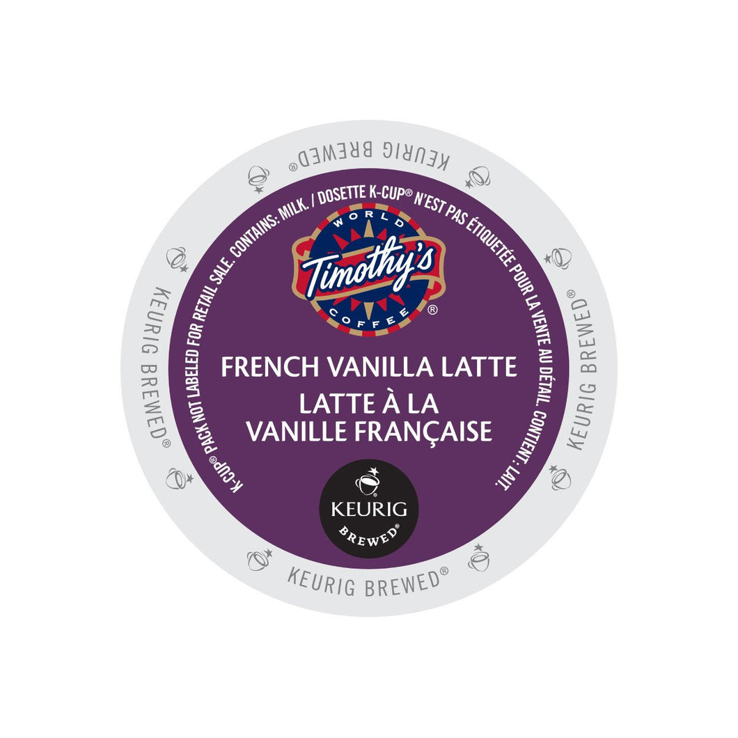 Timothyäó»s Indulgence French Vanilla Latte K-Cup Pod